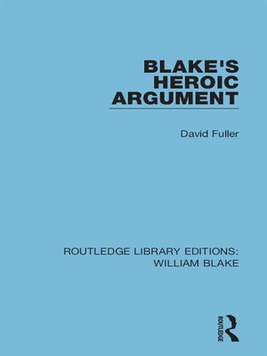 cover image of Blake's Heroic Argument